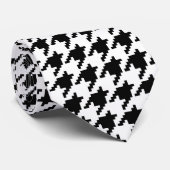 Houndstooth Check Patroon met 8 bits Pixel Stropdas (Opgerold)