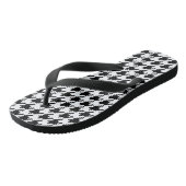 Houndstooth Check Patroon met 8 bits Pixel Teenslippers (Schuin)