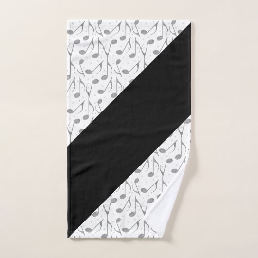 Houndstooth Chic Musical Notes Patroon Bad Handdoek (Handdoek)