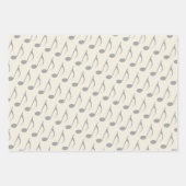 Houndstooth Chic Musical Notes Patroon Inpakpapier Vel (Voorkant 2)