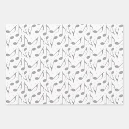 Houndstooth Chic Musical Notes Patroon Inpakpapier Vel