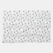 Houndstooth Chic Musical Notes Patroon Theedoek (Horizontaal)