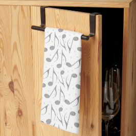 Houndstooth Chic Musical Notes Patroon Theedoek