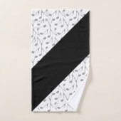 Houndstooth Chic Muzieknote Patroon Bad Handdoek (Handdoek)