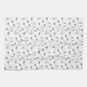 Houndstooth Chic Muzieknote Patroon Theedoek (Horizontaal)
