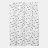 Houndstooth Chic Muzieknote Patroon Theedoek (Verticaal)