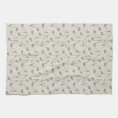 Houndstooth Chic Muzieknote Pattern Theedoek (Horizontaal)