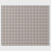 Houndstooth Chocolate Brown Wrapping Paper Cadeaupapier (Vlak)