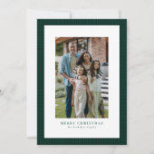 Houndstooth classic Christmas green Feestdagenkaart (Voorkant)