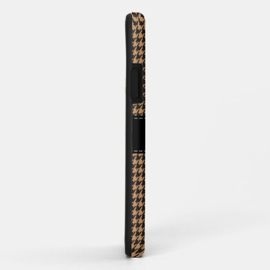 Houndstooth Classic personaliseer Hoesje Brown | Z (Achterkant/rechts)