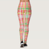 Houndstooth Classic Red Green Yellow Pset Leggings (Achterkant)