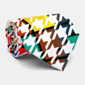 Houndstooth Colorful Abstract modern Art Pattern. Stropdas (Opgerold)