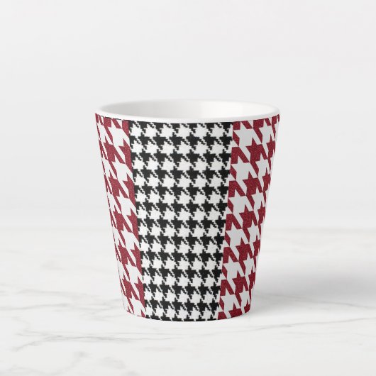 Houndstooth Combo Latte Mok (Voorkant)