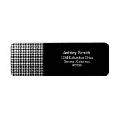 houndstooth-controlepatroon etiket (Voorkant)