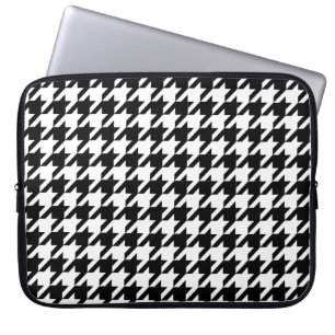 houndstooth-controlepatroon laptop sleeve