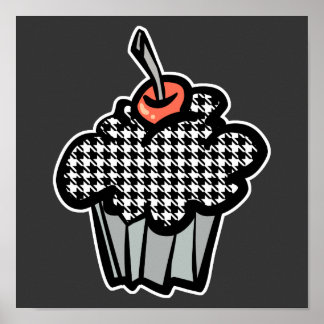 houndstooth cupcake poster