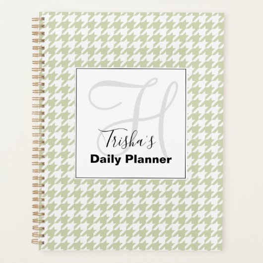 Houndstooth dagelijkse planner met uw naam - HAMbW (Voorkant)