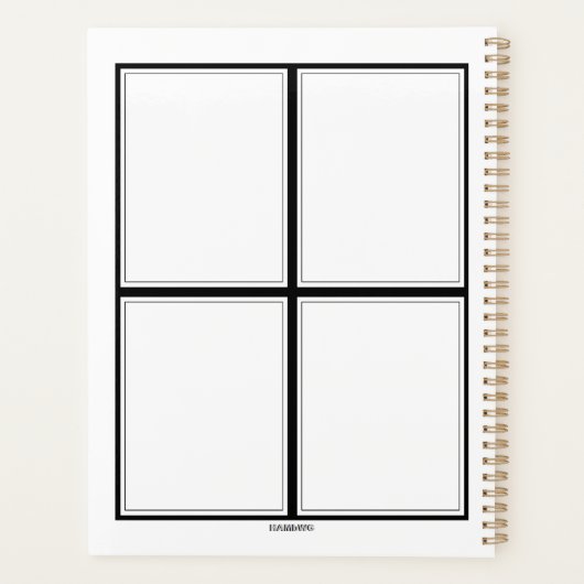 Houndstooth Daily Planner met jouw naam - HAMbWG (Achterkant)