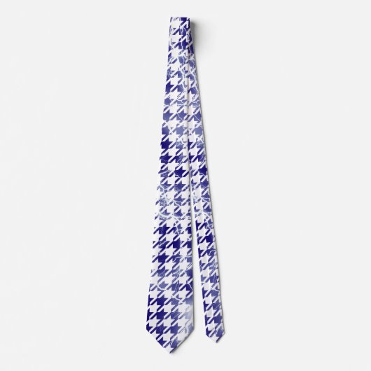 Houndstooth Electrical Lightning Spartern Pattern Stropdas (Voorkant)