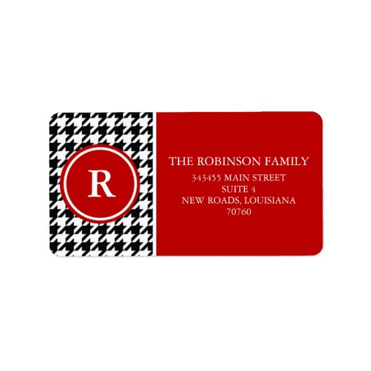 Houndstooth Etiket (Voorkant)