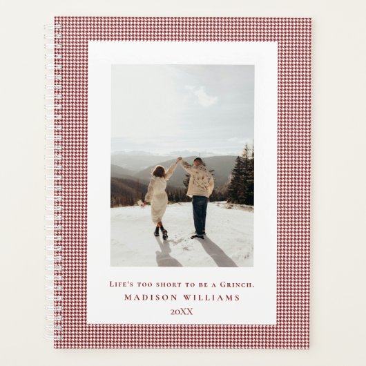 Houndstooth Falu rood lijst foto Planner (Voorkant)