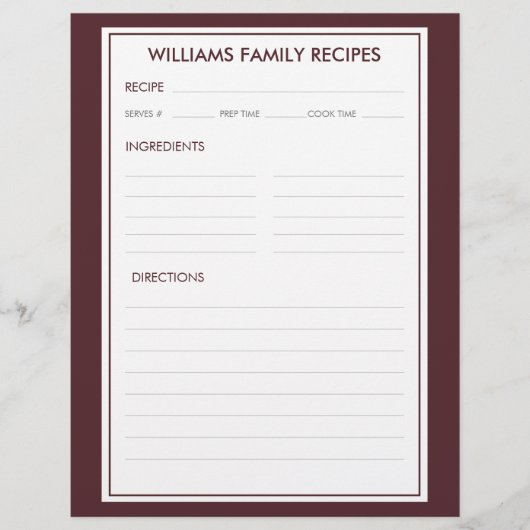 Houndstooth familienaam recept invoegen (Voorkant)