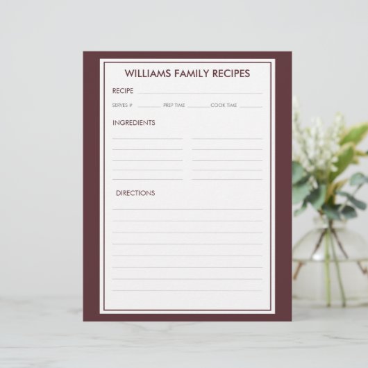 Houndstooth familienaam recept invoegen (Staand voorkant)