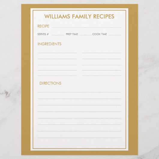 Houndstooth familienaam recept invoegen (Voorkant)