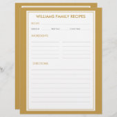 Houndstooth familienaam recept invoegen (Voorkant / Achterkant)