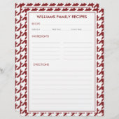 Houndstooth familienaam recept invoegen (Voorkant / Achterkant)