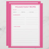 Houndstooth familienaam recept invoegen (Voorkant / Achterkant)