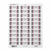 Houndstooth Fancy adreslabel Etiket (Full Sheet)