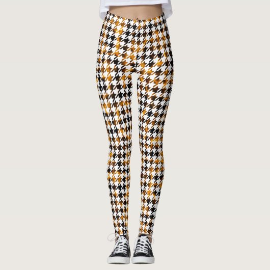 Houndstooth Flames of Plasma Pattern Leggings (Voorkant)