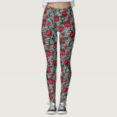 Houndstooth Flowers Leggings (Voorkant)