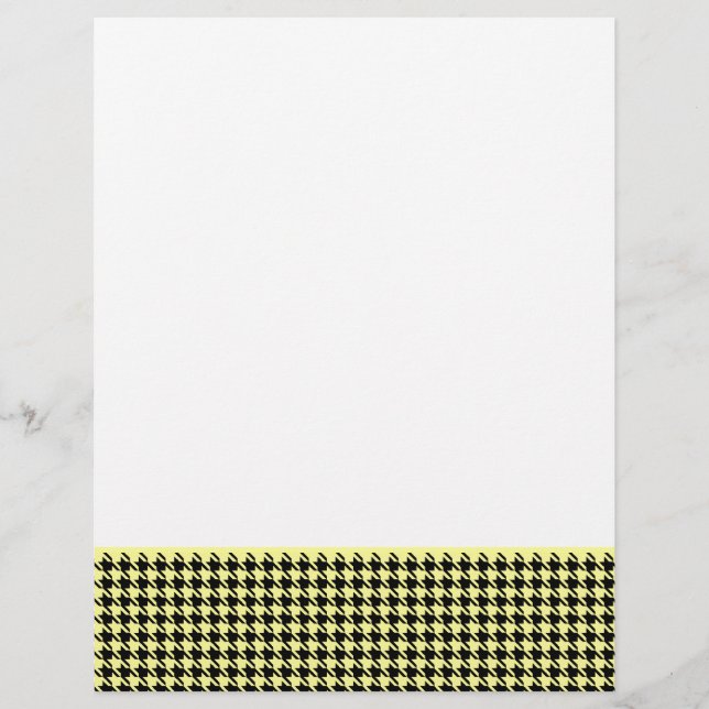 Houndstooth geel en zwart (Voorkant)