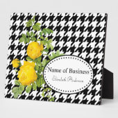 Houndstooth Gele Roos Boutique Fotoplaat (Zijkant)