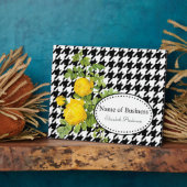 Houndstooth Gele Roos Boutique Fotoplaat (Zijkant)