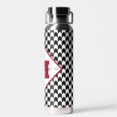 Houndstooth gepersonaliseerd waterfles (Achterkant)