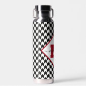 Houndstooth gepersonaliseerd waterfles (Voorkant)