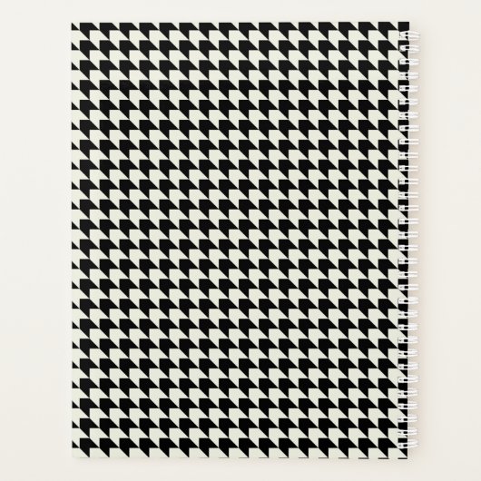 Houndstooth gepersonaliseerde planner (Achterkant)