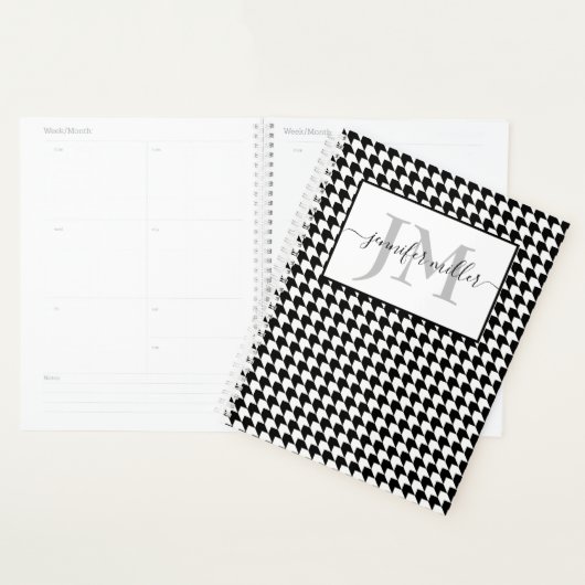Houndstooth gepersonaliseerde planner (Display)