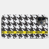 Houndstooth Gewikkeld in Voorzichtigheid Case-Mate iPhone Case (Achterkant (horizontaal))