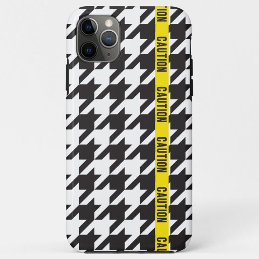 Houndstooth Gewikkeld in Voorzichtigheid Case-Mate iPhone Case (Achterkant)