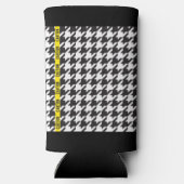 Houndstooth Gewikkeld in Voorzichtigheid Seltzer Blikjeskoeler (Achterkant)