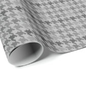 Houndstooth Gray Tweed Cadeaupapier (Rol Hoek)