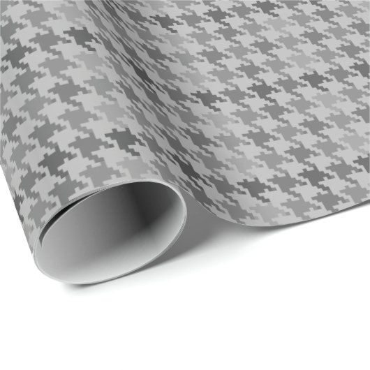 Houndstooth Gray Tweed Cadeaupapier (Rol Hoek)