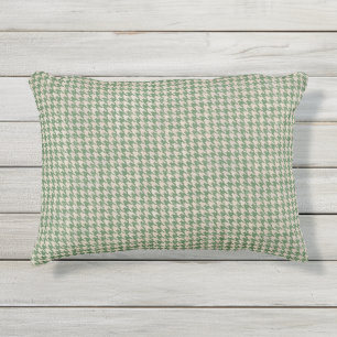 Houndstooth Green Pattern Buitenkussen