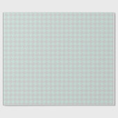 Houndstooth Grijze Mint Groene Pastel Grill Elegan Cadeaupapier (Vlak)