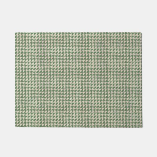 Houndstooth groen patroon deurmat (Voorkant)