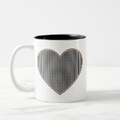 Houndstooth Heart (Tocaloosa, Alabama) Tweekleurige Koffiemok (Links)